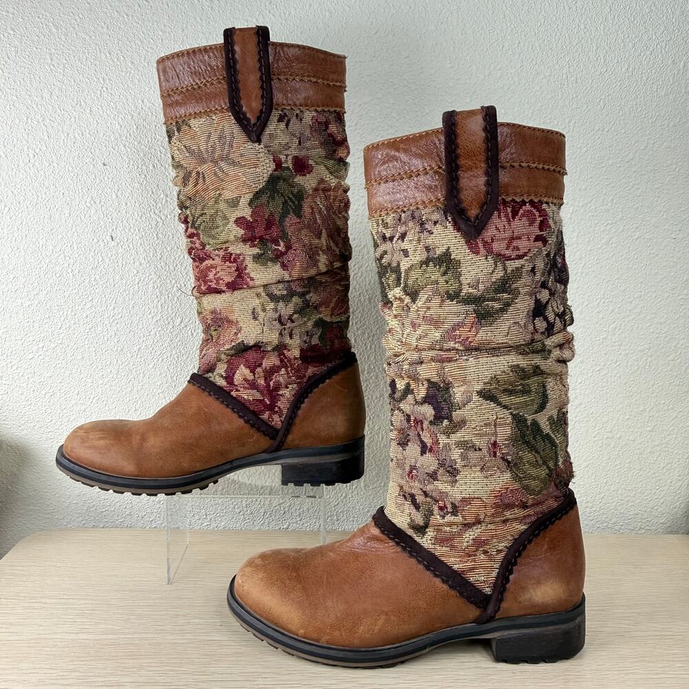 Irregular Choice Mutiny Brown Multicolor Floral T… - image 2